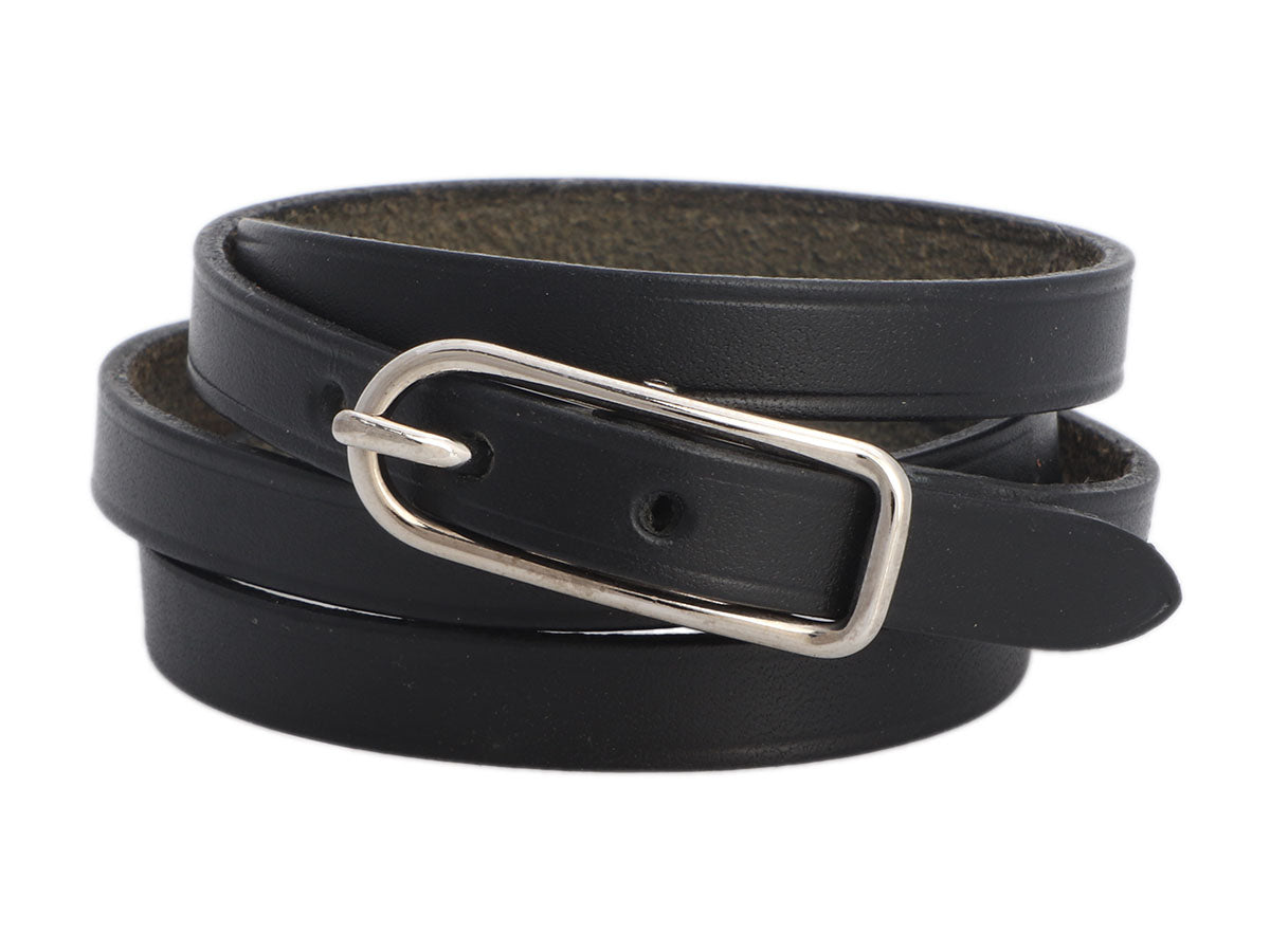 Hermès - Black Leather Hapi 4 Tour Bracelet Palladium Buckle - Bracelet -  Catawiki